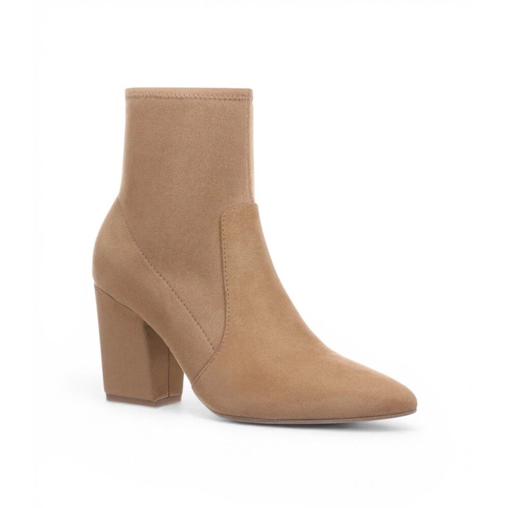 On 34th Lydiaa block Heel Booties Camel Size 10 New